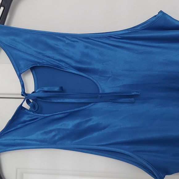 Rails Satin Slip midi Dress Cobalt blue Size M - Picture 6 of 6